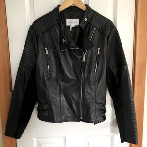 BCBG leather moto jacket - like new!